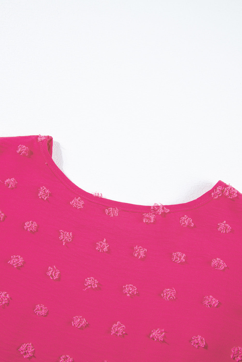 Fraise rose plus taille jacquard