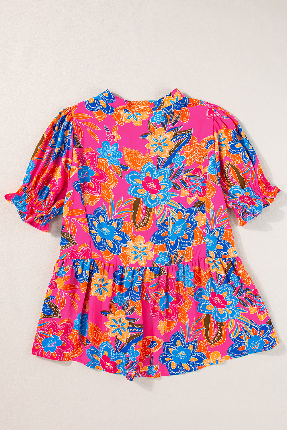 Blouse à col en V et manches bouffantes *-A WOMAN WE LOVE