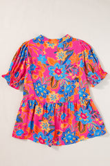 Blouse à col en V et manches bouffantes *-A WOMAN WE LOVE