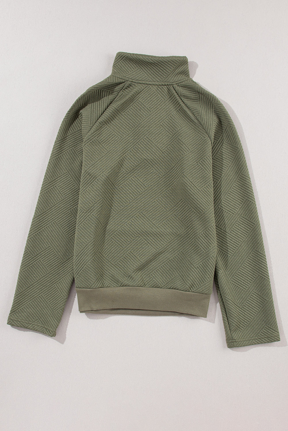 Sudadera de tejer verde de laurel verde verde con bolsillo canguro