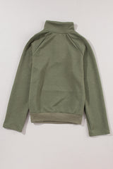 Sudadera de tejer verde de laurel verde verde con bolsillo canguro