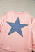 Gossamer Pink Studded Star Print Long Sleeve Oversized Top