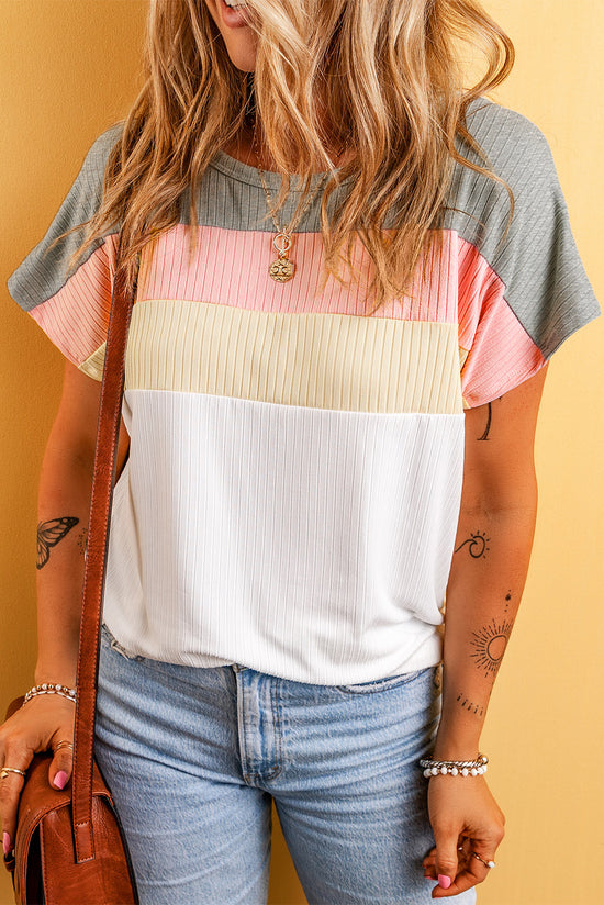 Patchwork color block * t-shirt *