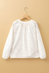 Blouse blanche à col en V et *-A WOMAN WE LOVE