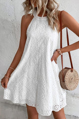 Vestido blanco sin mangas *