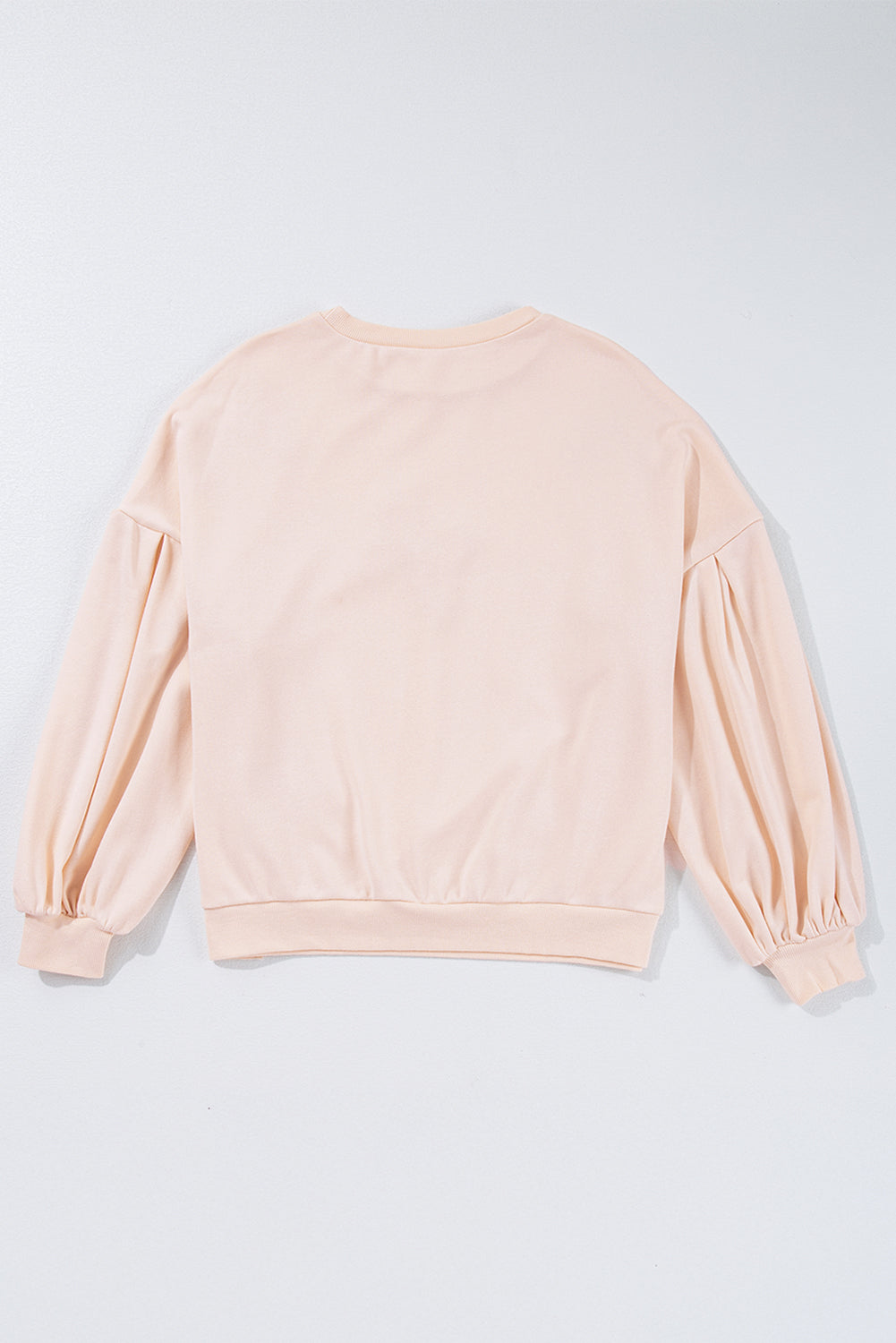 Sweat-shirt oversize à manches lanterne et nœud brodé parchemin