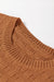 Camel Round -Collar -Round Knitting Sweater chaleco