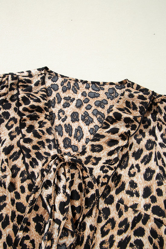 Elegante alto con estampado de leopardo *