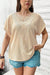 High beige with short sleeves with large hook *