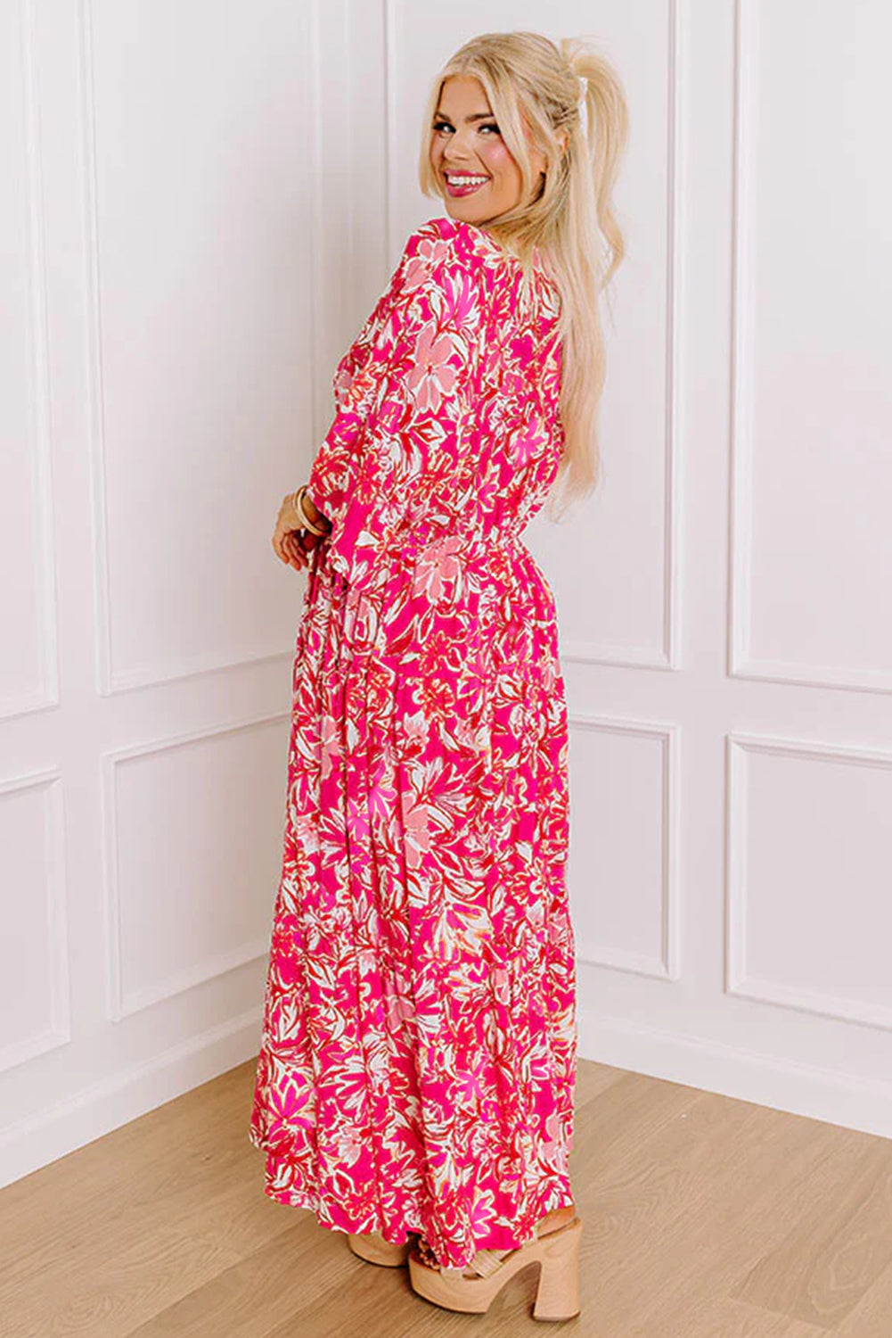 Robe Longue Florale Grande Taille *