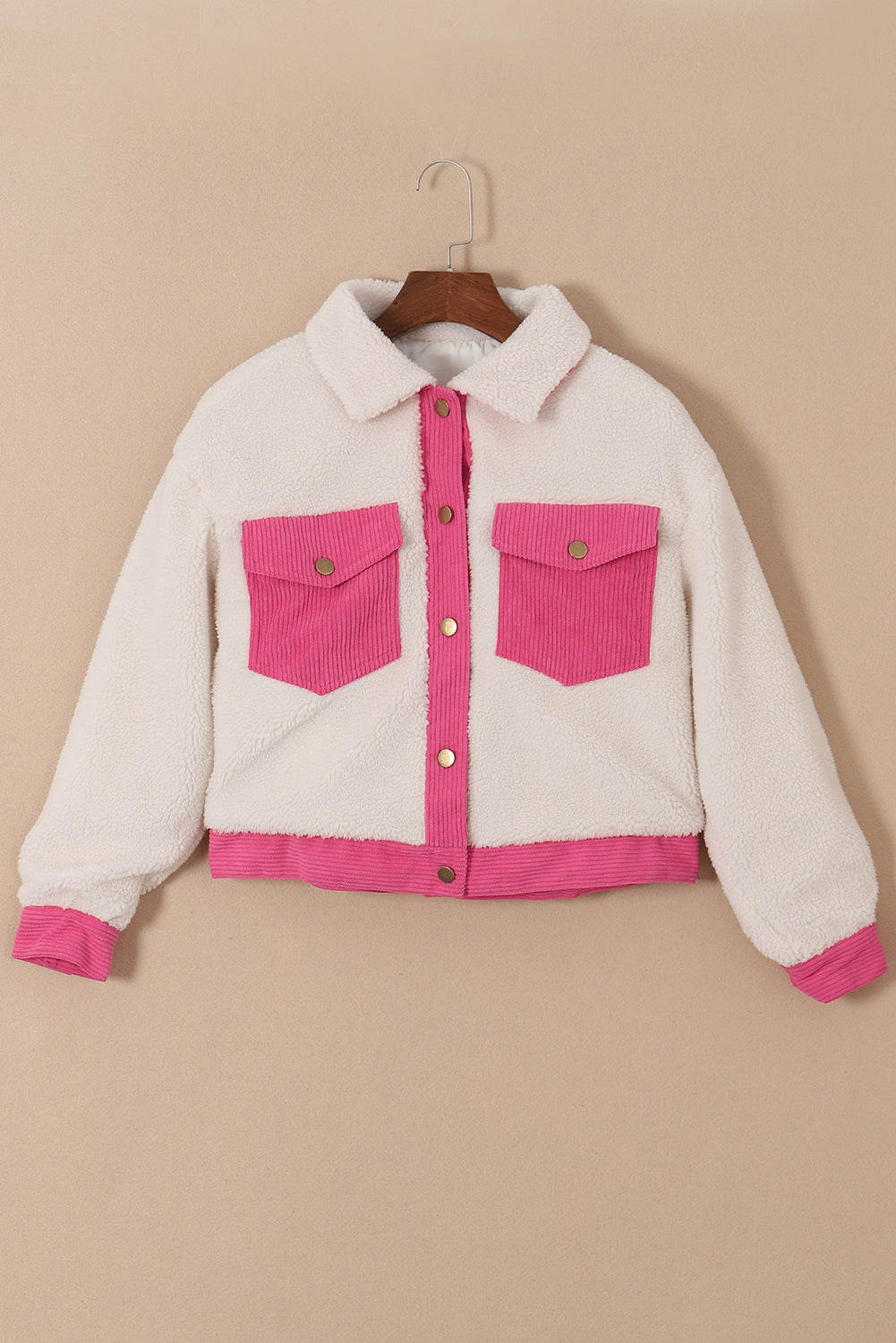 Chaqueta de cosecha multicolor sherpa pana boathwork