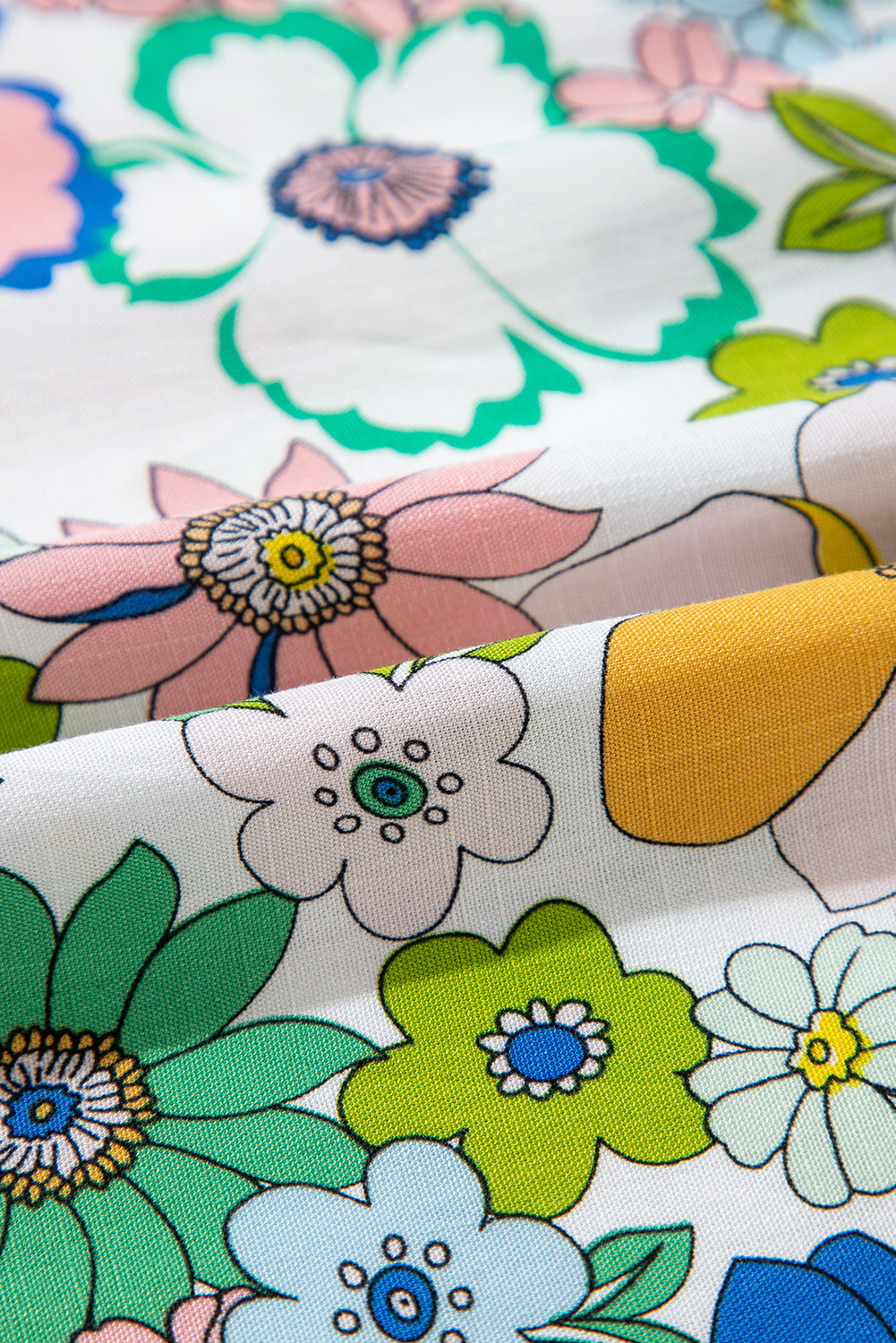 Chemisier vert à manches longues et imprimé floral mélangé-A WOMAN WE LOVE