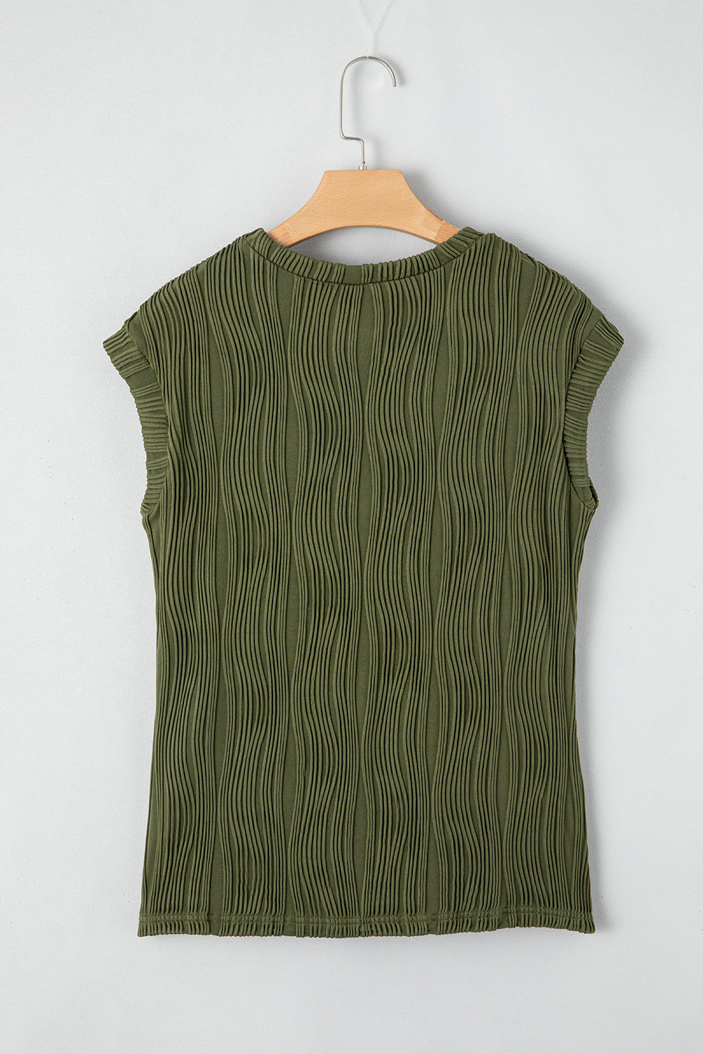 Jungle Green Wavy Texture Tap Manga Top