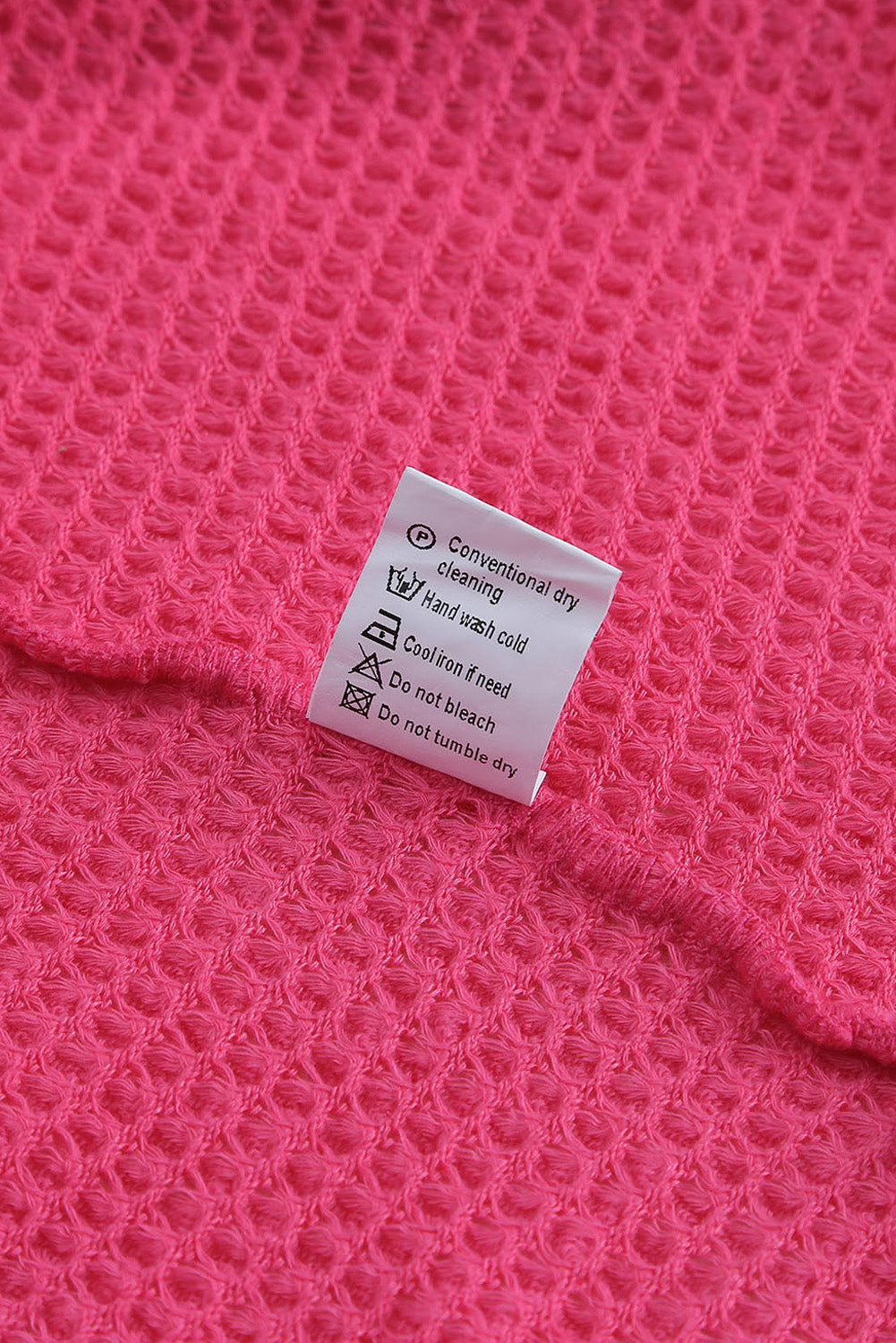 Pink Waffel Strickknopf auf Freizeithemd