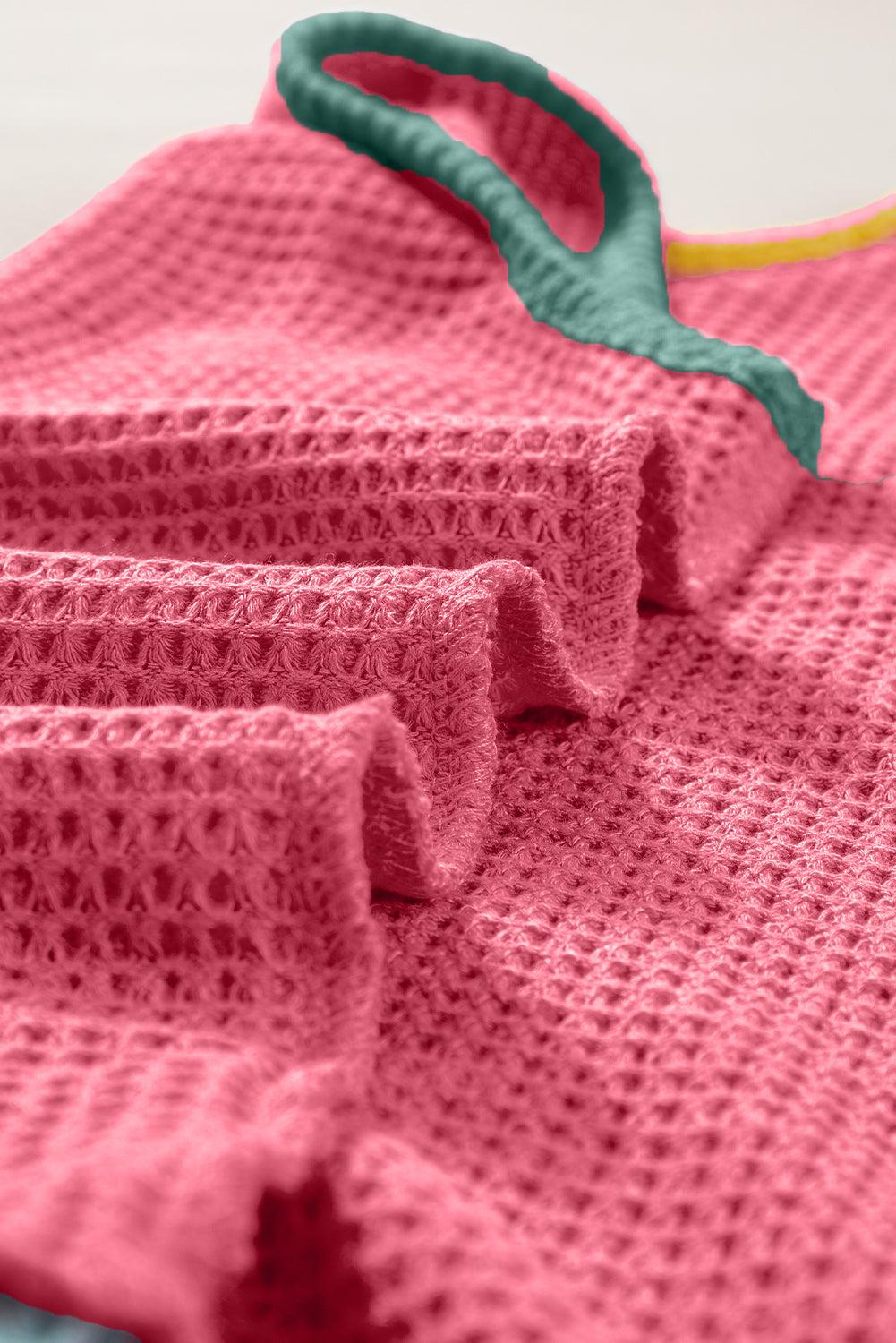 Débardeur en tricot respirant avec poche plaquée couleur rose fraise