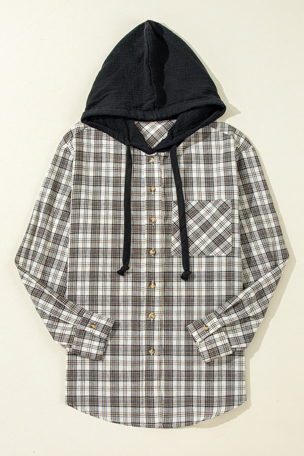 Bout buttoned hooded jacket *