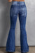 Plus Size Dark Blue Washed Flare Jeans