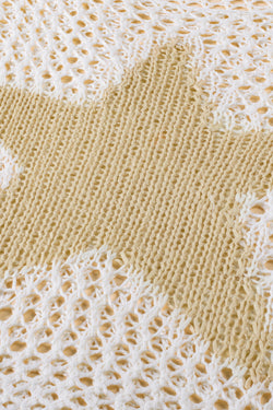 High Summer Pull knitted with crochet with white star pattern