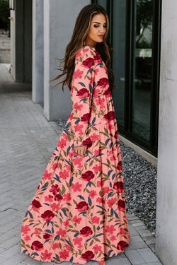 Wild Lotus Ruffled Maxi Dress