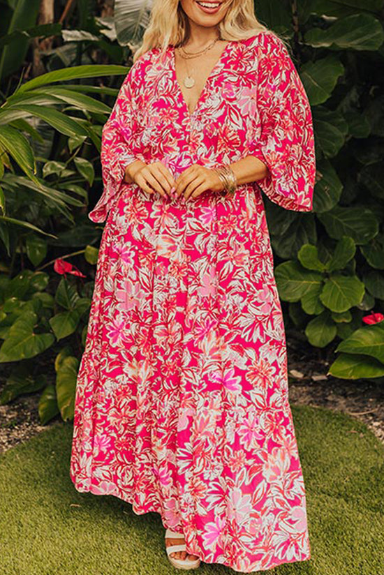 Vestido floral largo grande *