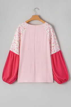 BLUSA CONTRASTING FLORAL POTHWORK *