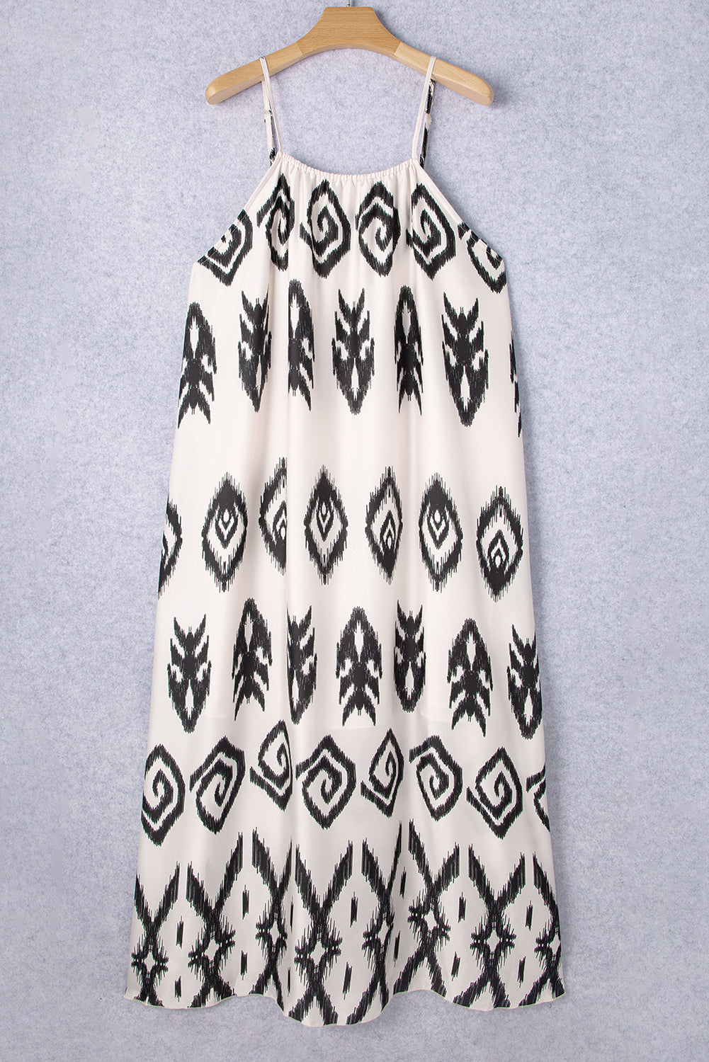 Large black dress with large western prints