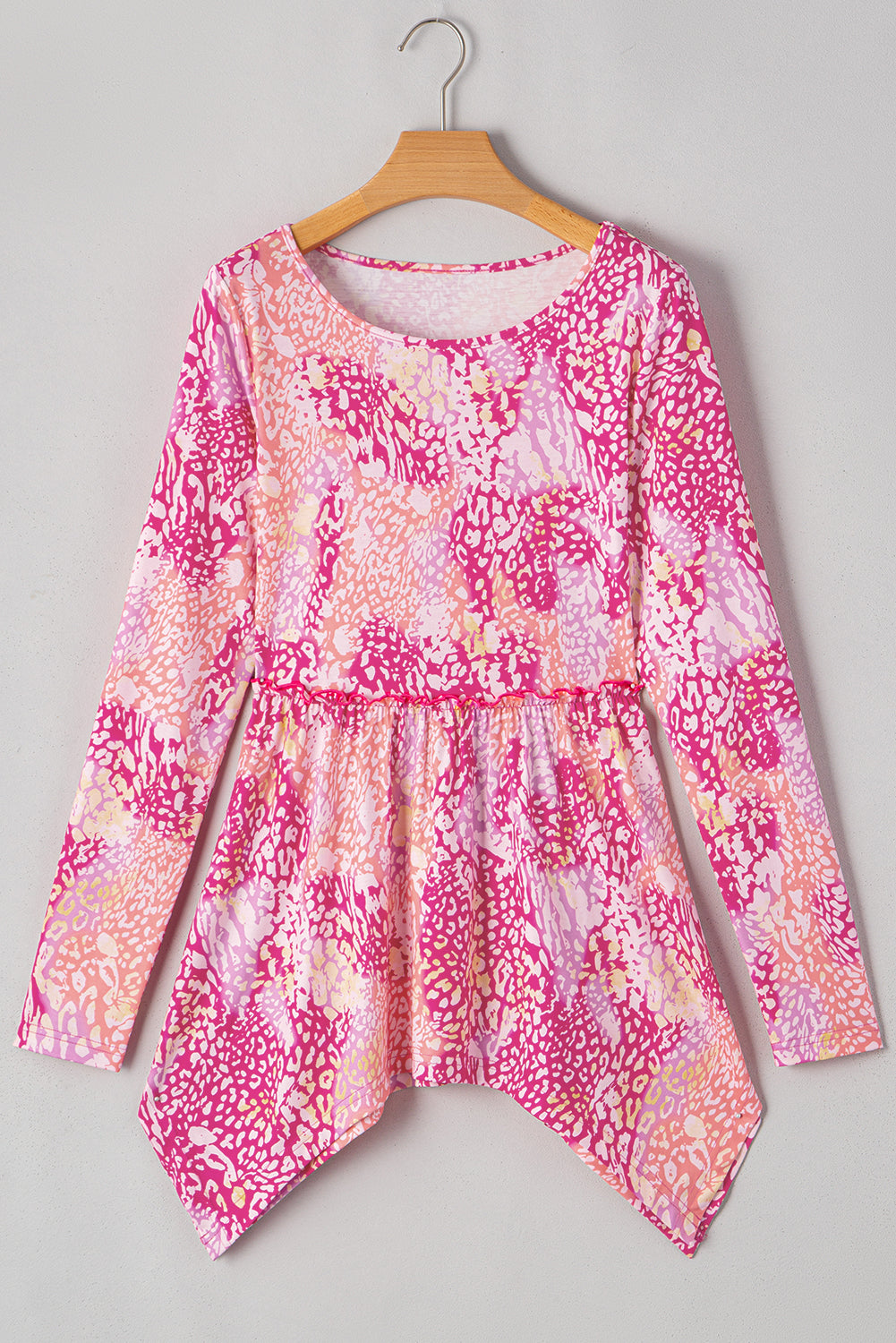Pink - High Classic tunic with leopard print and tissue color *
