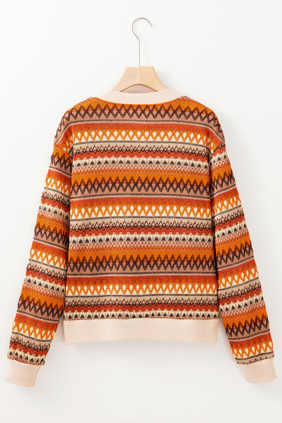 Orange orange jacket with long zipped zipped stripes