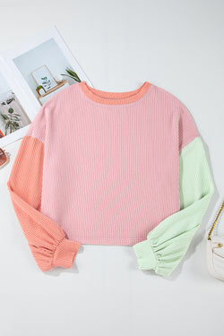 Multicolor high with long sleeves and drooping shoulders *