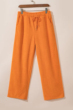 Ensemble débardeur texturé orange et pantalon large