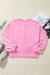 Amplia sudadera con boutheter rosa unido