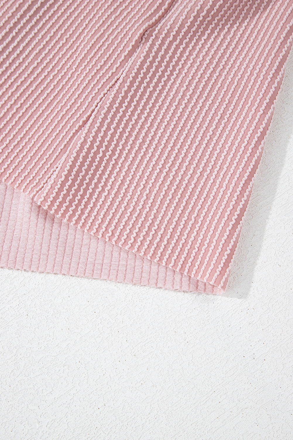 Chemisier à capuche coupe ample en tricot cordé patchwork color block rose-A WOMAN WE LOVE