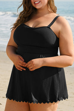 Robe de bain noire grande taille  *