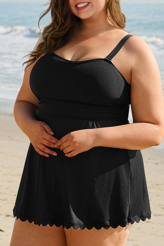 Robe de bain noire grande taille  *