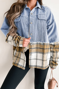 Dank jacket Oversize checkered buttoned *