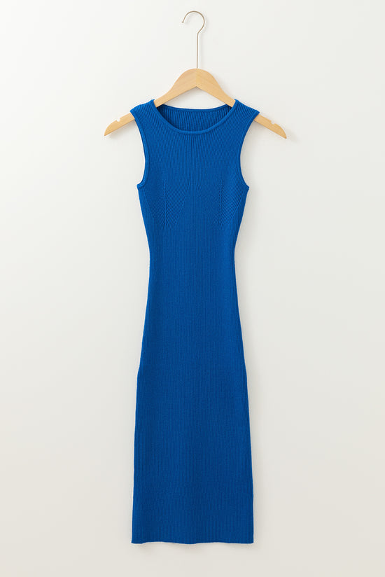 Sleeveless mid-length sweater dress *