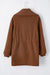 Brown half-zip fleece sweatshirt