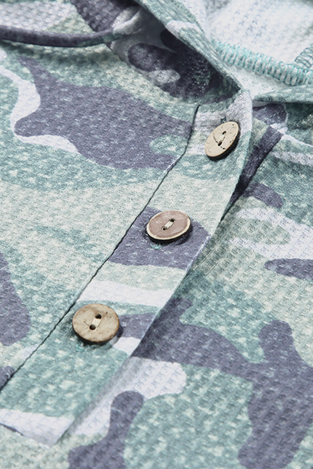 Con cappuccio per oversize camo a maniche lunghe verdi