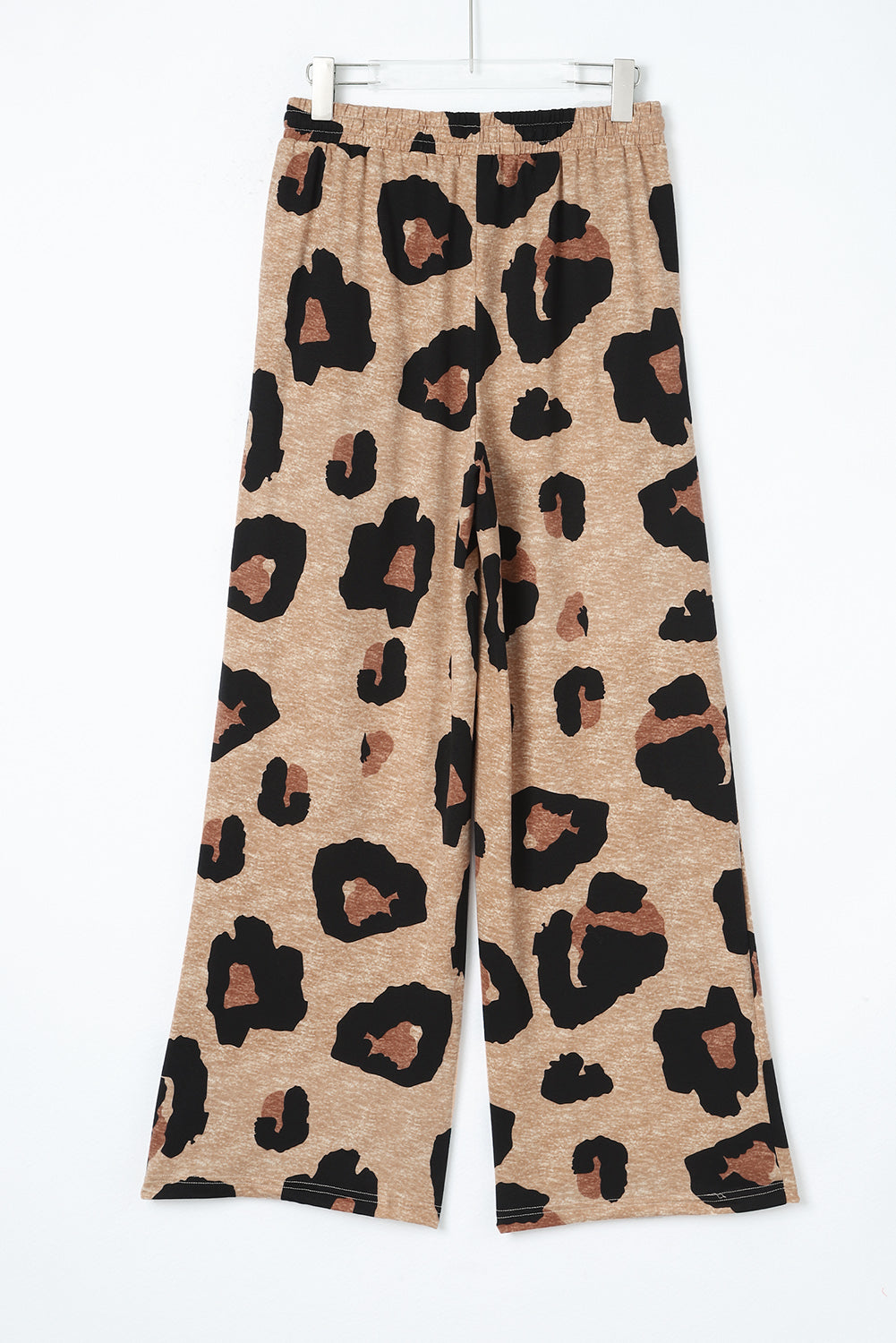 Leopard -Kordelbreite Casual Hosen