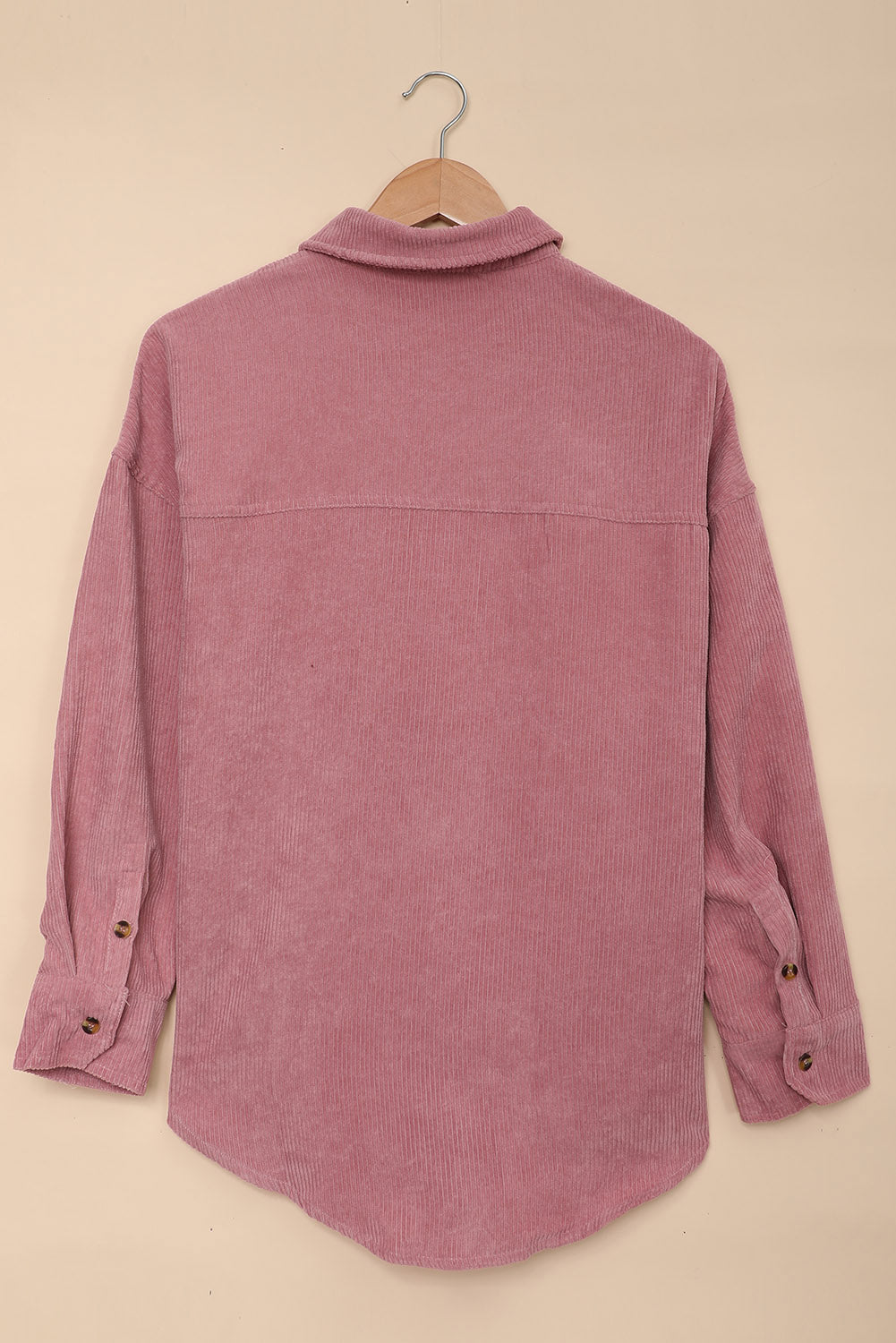 Chemise rose à poche boutonnée en velours côtelé-A WOMAN WE LOVE