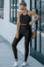 Leggings negros con cintura alta con