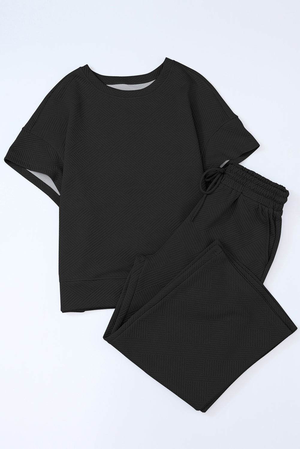 Ensemble t-shirt ample texturé noir *-A WOMAN WE LOVE