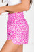 Pink Leopard High Waisted Sports Shorts