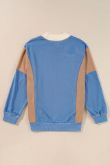 Heaven Blue Haggy Haggy Swetshirt y detalles acanalados
