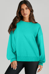 Sudadera aruba azul une con cuello redondo redondo y bajo y bajo