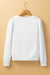 White textured high with long sleeves and round neck