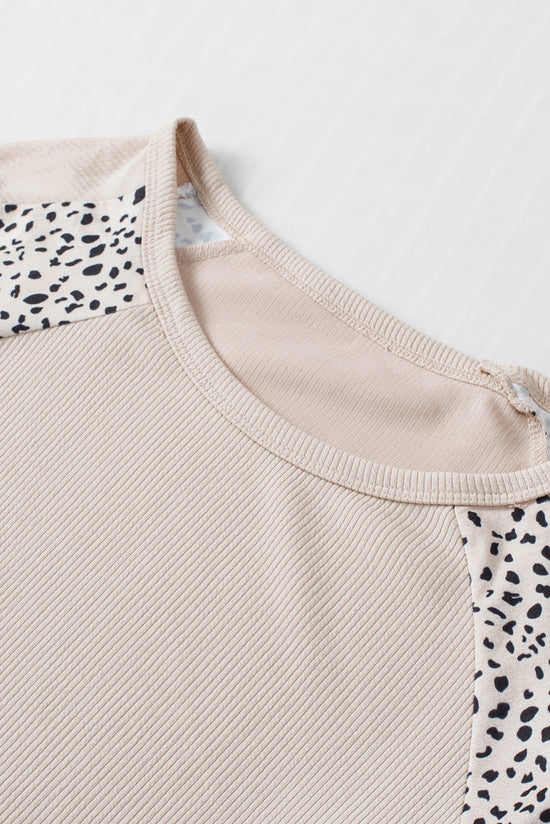 Leopard print sweater top