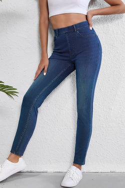 Ashleigh blue jeans relaxed in faded stretch knit *