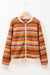 Orange orange jacket with long zipped zipped stripes