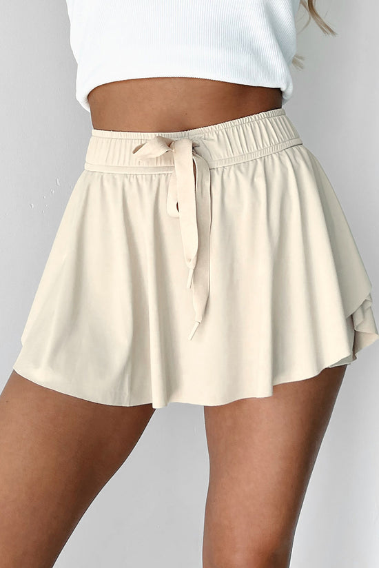 Jupe-short de tennis beige doublée *